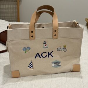 Nantucket ACK Embroidered Tote